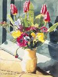 Carnations in Vase-Richard Akerman-Giclee Print