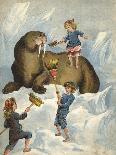 Polar Bear Being Fed Ice Cream Sundae by Children-Richard Andre-Giclee Print