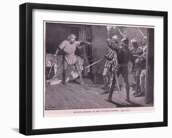 Richard Assailed by the Austrian Soldiers Ad 1192-Gordon Frederick Browne-Framed Giclee Print