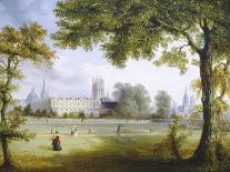 Christ Church from Merton Fields, Oxford-Richard Bankes Harraden-Stretched Canvas