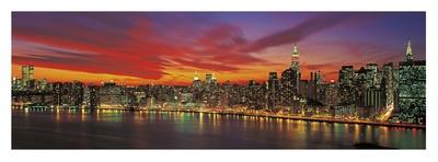 Midtown Manhattan at night-Richard Berenholtz-Art Print