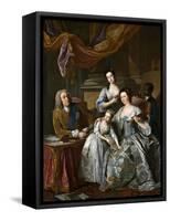 Richard Boyle, 3rd Earl of Burlington and 4th Earl of Cork, with His Wife Dorothy Savile and…-Jean-Baptiste van Loo-Framed Stretched Canvas