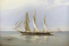 A Schooner and Cutter Yacht rounding a Buoy, 1876-Richard Bridges Beechey-Framed Giclee Print