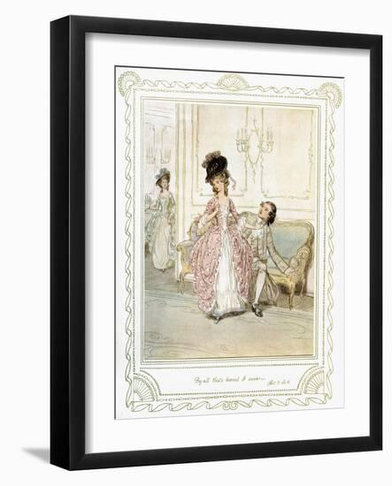 Richard Brinsley Sheridan's play-Hugh Thomson-Framed Giclee Print