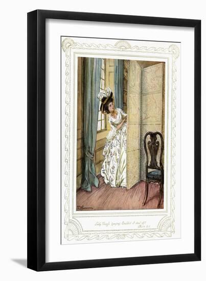 Richard Brinsley Sheridan's play-Hugh Thomson-Framed Giclee Print