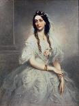 Portrait of a Lady Wearing a White Dress-Richard Buckner-Giclee Print