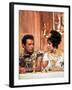 Richard Burton and Elizabeth Taylor, in Costume, Chatting on Set During Filming of Cleopatra-Paul Schutzer-Framed Premium Photographic Print