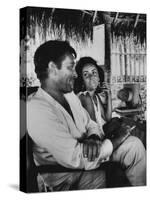 Richard Burton and Elizabeth Taylor on Location-Gjon Mili-Stretched Canvas