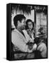 Richard Burton and Elizabeth Taylor on Location-Gjon Mili-Framed Stretched Canvas