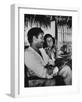 Richard Burton and Elizabeth Taylor on Location-Gjon Mili-Framed Premium Photographic Print