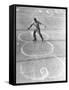 Richard Button Skating at the World Figure Skating Contest-Tony Linck-Framed Stretched Canvas