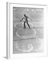 Richard Button Skating at the World Figure Skating Contest-Tony Linck-Framed Premium Photographic Print