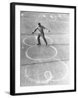 Richard Button Skating at the World Figure Skating Contest-Tony Linck-Framed Premium Photographic Print