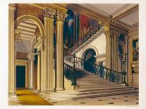 Stair Case, Buckingham House, 'The History of Royal Residences', engraved by William James Bennett-Richard Cattermole-Framed Stretched Canvas