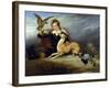 Richard Cavendish with 'spot', the 6th Duke of Devonshire's Italian Greyhound, C.1828-Edwin Henry Landseer-Framed Giclee Print