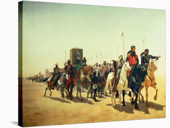 Richard Coeur De Lion on His Way to Jerusalem-James William Glass-Stretched Canvas