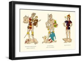 Richard de Beauchamp, Richard Nevil, and King Richard III-H. Shaw-Framed Art Print
