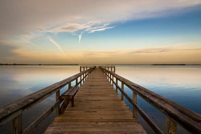 Sunrise on the Pier at Terre Ceia Bay, Florida, USA
