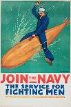 "Join the Navy: the Service For Fighting Men", 1917-Richard Fayerweather Babcock-Framed Stretched Canvas