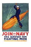 "Join the Navy: the Service For Fighting Men", 1917-Richard Fayerweather Babcock-Stretched Canvas