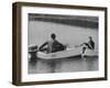 Richard Fisher and Andrew Anderson in a Unsinkable Boat-null-Framed Photographic Print