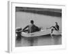 Richard Fisher and Andrew Anderson in a Unsinkable Boat-null-Framed Photographic Print