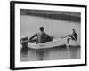 Richard Fisher and Andrew Anderson in a Unsinkable Boat-null-Framed Photographic Print