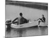 Richard Fisher and Andrew Anderson in a Unsinkable Boat-null-Mounted Photographic Print