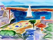 Corona del Mar, Newport Beach, 2018, (watercolor on paper)-Richard Fox-Giclee Print