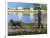 Richard Gallo and His Dog at Petit Gennevilliers, C. 1883-1884-Gustave Caillebotte-Framed Giclee Print