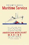 American Mechant Marine, c.1937-Richard Halls-Stretched Canvas