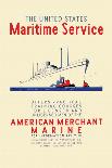 American Mechant Marine, c.1937-Richard Halls-Mounted Art Print