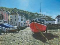 The Red Boat Polperro Cornwall-Richard Harpum-Art Print