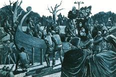 Artist's Impression of the Anglo-Saxon Ship-Burial at Sutton Hoo-Richard Hook-Giclee Print