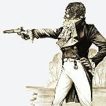Edwardian Gentleman Duelling with a Pistol-Richard Hook-Giclee Print
