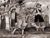 Edwardian Gentleman Duelling with a Pistol-Richard Hook-Giclee Print