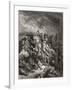 Richard I (1157-99) the Lionheart in Battle at Arsuf in 1191, Illustration from 'Bibliotheque Des…-Gustave Doré-Framed Giclee Print