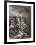 Richard I (1157-99) the Lionheart in Battle at Arsuf in 1191, Illustration from 'Bibliotheque Des…-Gustave Doré-Framed Giclee Print