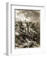 Richard I and Saladin in Battle of Acre, 1191-Gustave Doré-Framed Giclee Print