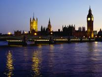 Big Ben, Houses of Parliament and River Thames at Dusk, London, England-Richard I'Anson-Photographic Print