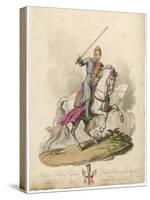 Richard I the Lionheart Depicted Riding into Battle Broadsword in Hand Armoured from Head to Foot-Charles Hamilton Smith-Stretched Canvas