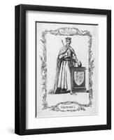 Richard I the Lionheart English King Full Length Portrait-null-Framed Art Print