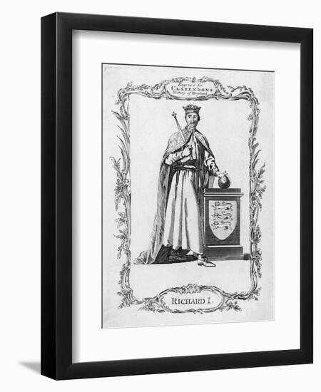 Richard I the Lionheart English King Full Length Portrait-null-Framed Art Print