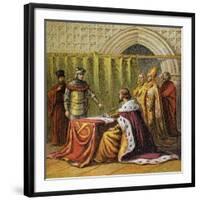 Richard II Abdicates, 1399-null-Framed Giclee Print