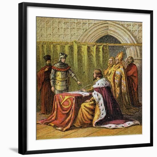 Richard II Abdicates, 1399-null-Framed Giclee Print