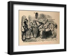 'Richard III. and his celebrated Charger, White Surrey',-John Leech-Framed Giclee Print