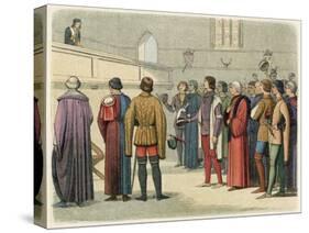 Richard III Invited to Accept the Crown by Buckingham at Baynards Castle-James Doyle-Stretched Canvas