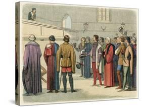 Richard III Invited to Accept the Crown by Buckingham at Baynards Castle-James Doyle-Stretched Canvas