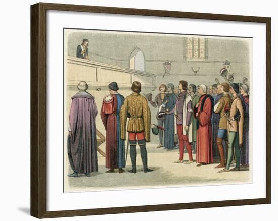 Richard III Invited to Accept the Crown by Buckingham at Baynards Castle-James Doyle-Framed Art Print