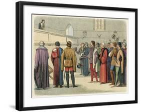 Richard III Invited to Accept the Crown by Buckingham at Baynards Castle-James Doyle-Framed Art Print